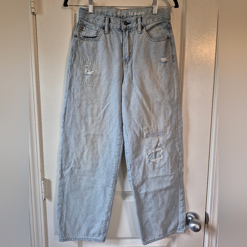 GAP Kids Light Blue Distressed Jeans